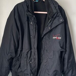 Verizon Men's Black Windbreaker Jacket